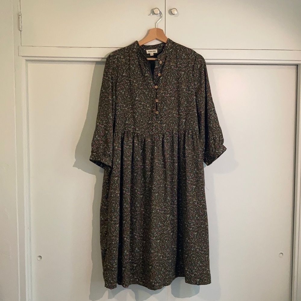 Green floral dress